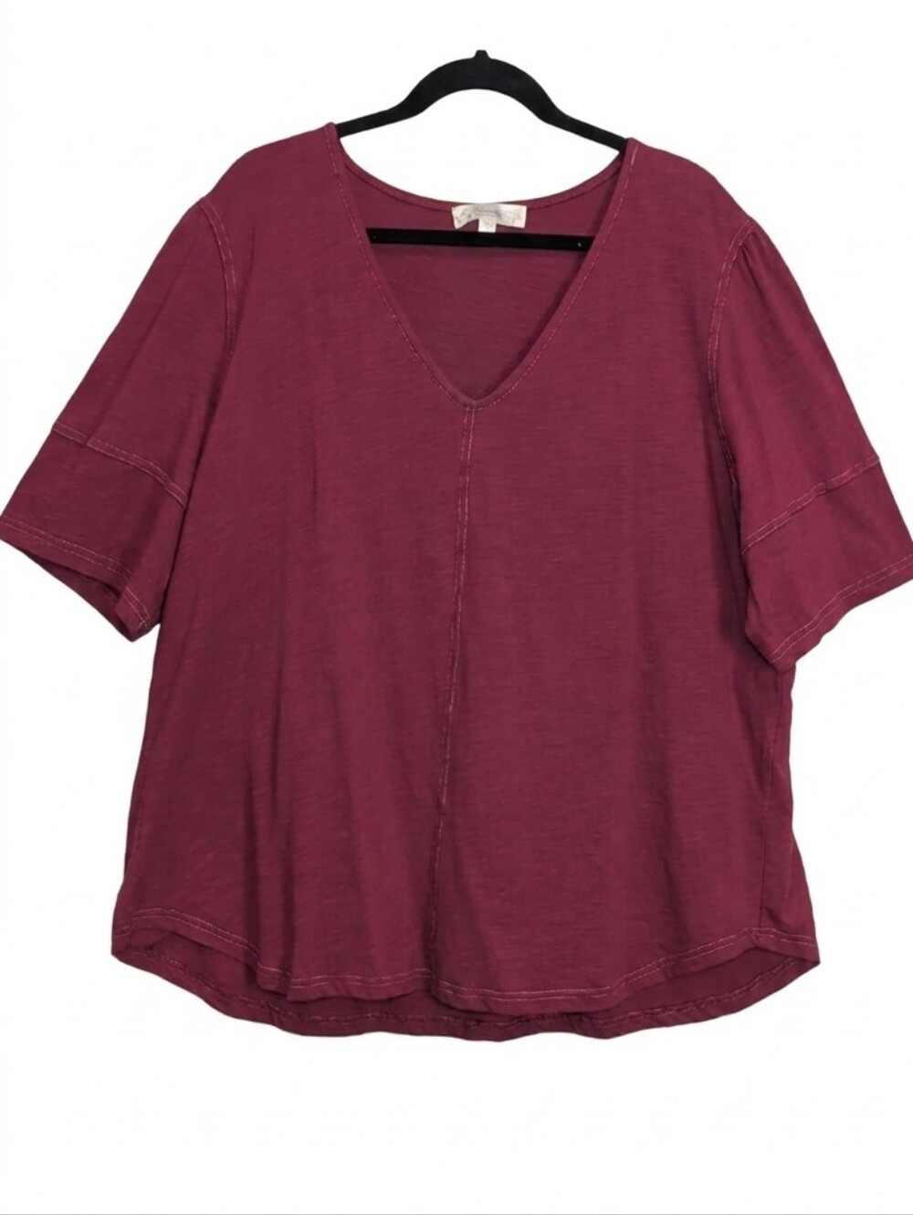 Suzanne Betro Weekend Short Sleeve Top Womens Plus Size 3X Top Purple Tshirt